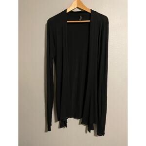 Riller & Fount Women Cardigan 3 US Large Black Open Front Stretch Office Siren